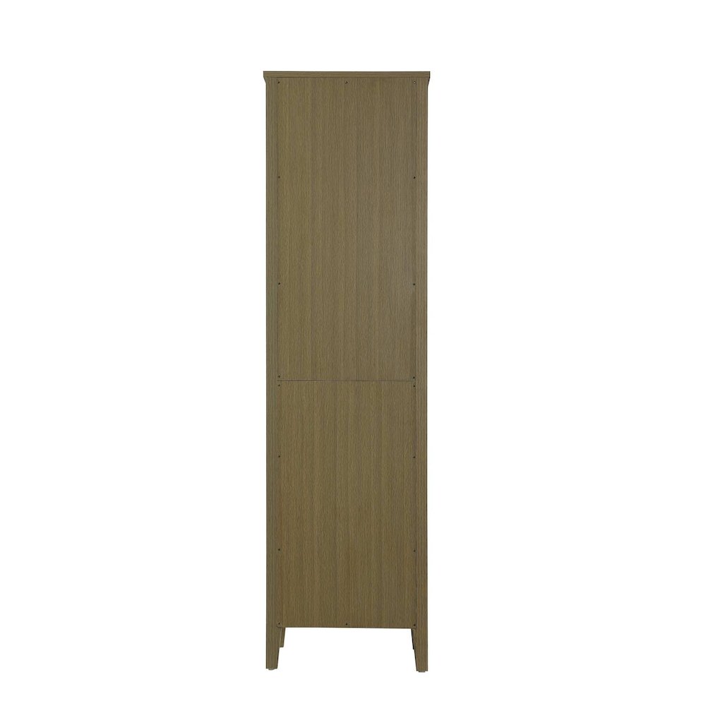20 Inch Open Shelving Bath Storage Cabinet in Chestnut Brown