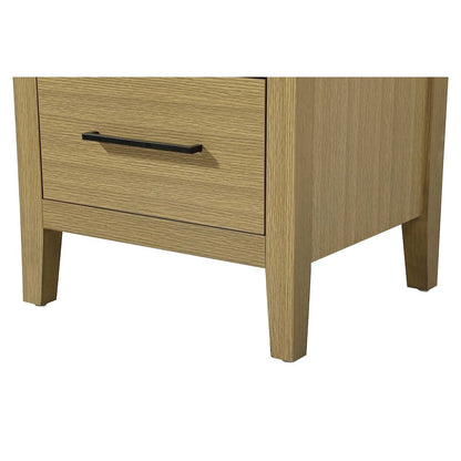 20 Inch Open Shelving Bath Storage Cabinet in Honey Brown