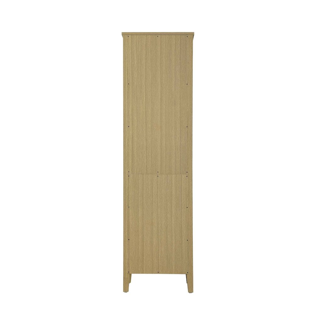 20 Inch Open Shelving Bath Storage Cabinet in Honey Brown