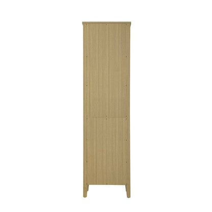 20 Inch Open Shelving Bath Storage Cabinet in Honey Brown