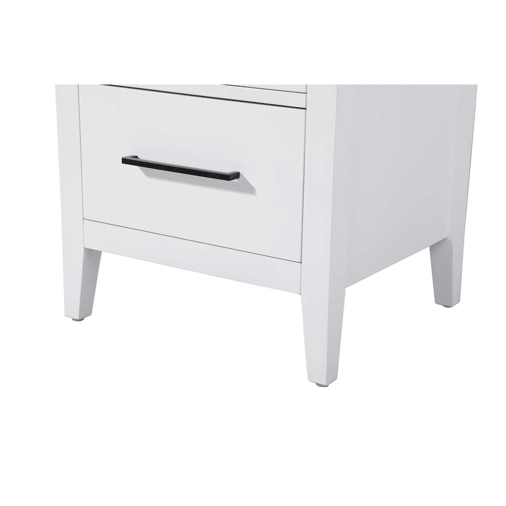 20 Inch Open Shelving Bath Storage Cabinet in White