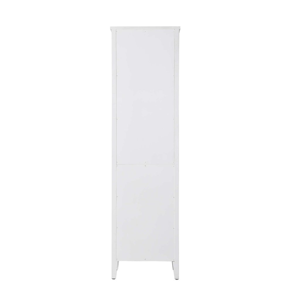 20 Inch Open Shelving Bath Storage Cabinet in White