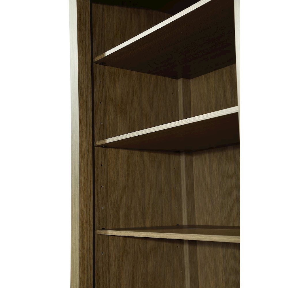 24 Inch Open Shelving Bath Storage Cabinet in Chestnut Brown
