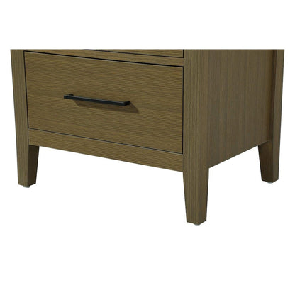 24 Inch Open Shelving Bath Storage Cabinet in Chestnut Brown