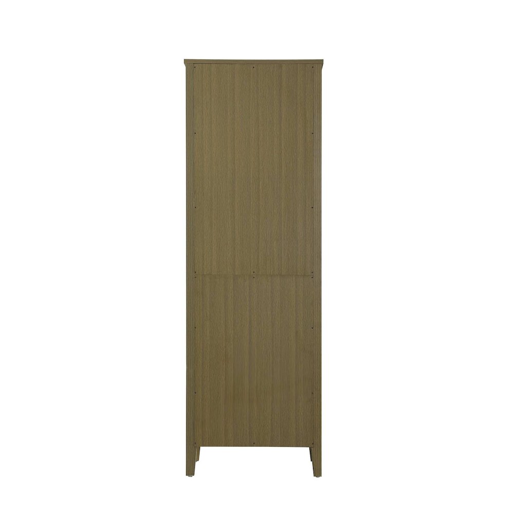 24 Inch Open Shelving Bath Storage Cabinet in Chestnut Brown