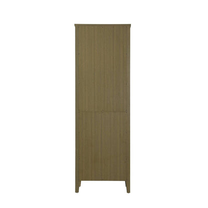 24 Inch Open Shelving Bath Storage Cabinet in Chestnut Brown