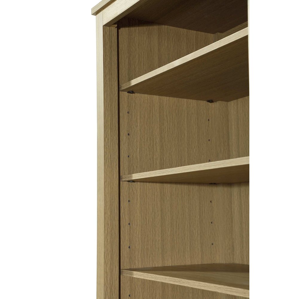 24 Inch Open Shelving Bath Storage Cabinet in Honey Brown