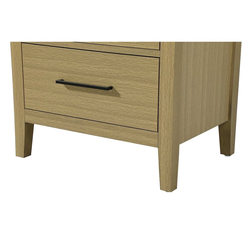 24 Inch Open Shelving Bath Storage Cabinet in Honey Brown