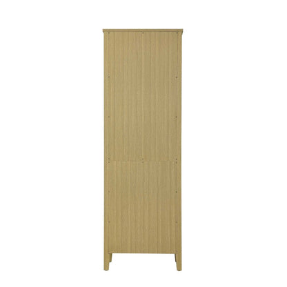 24 Inch Open Shelving Bath Storage Cabinet in Honey Brown