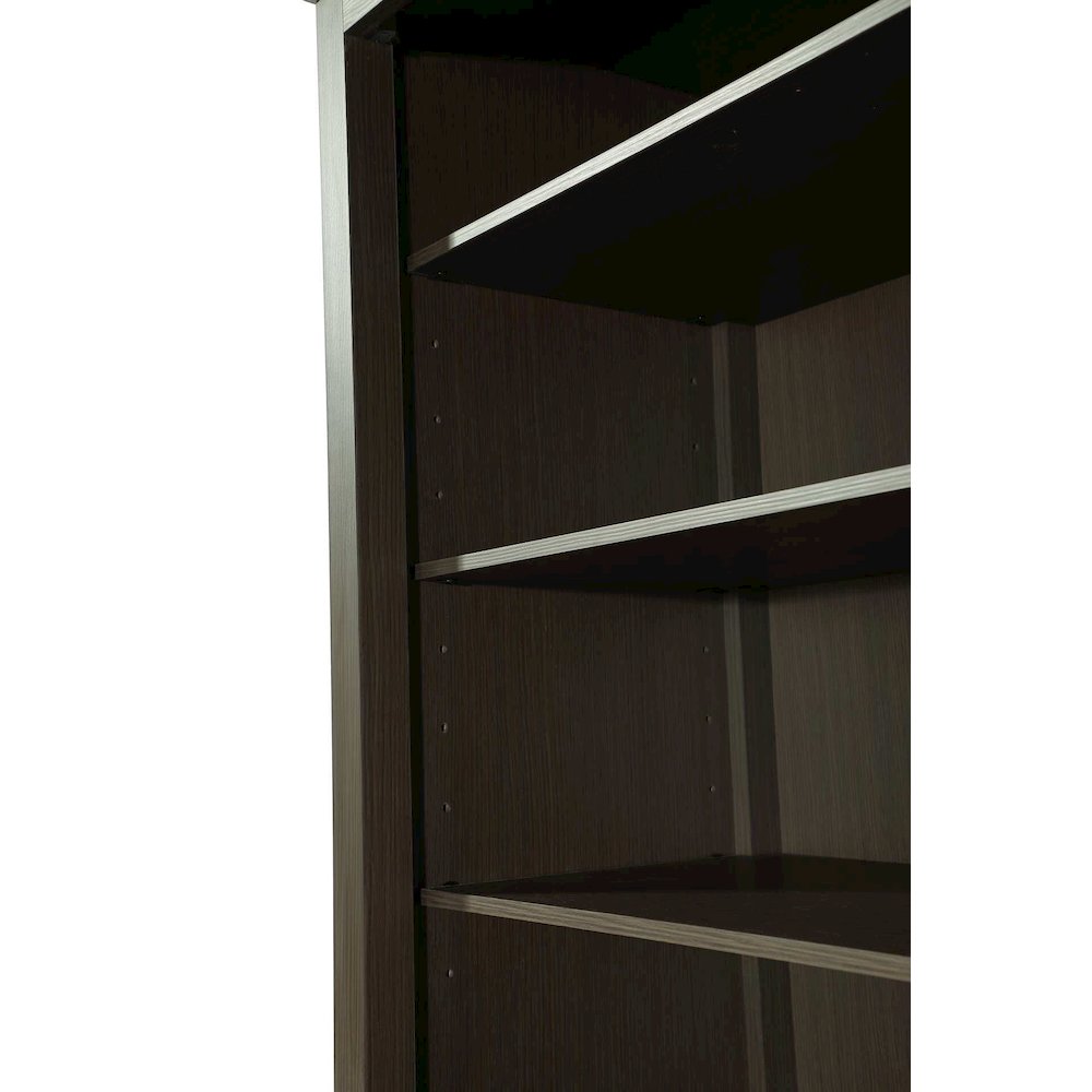 24 Inch Open Shelving Bath Storage Cabinet in Mocha Brown