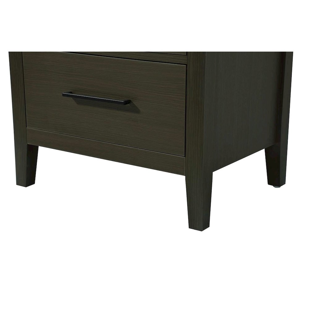 24 Inch Open Shelving Bath Storage Cabinet in Mocha Brown