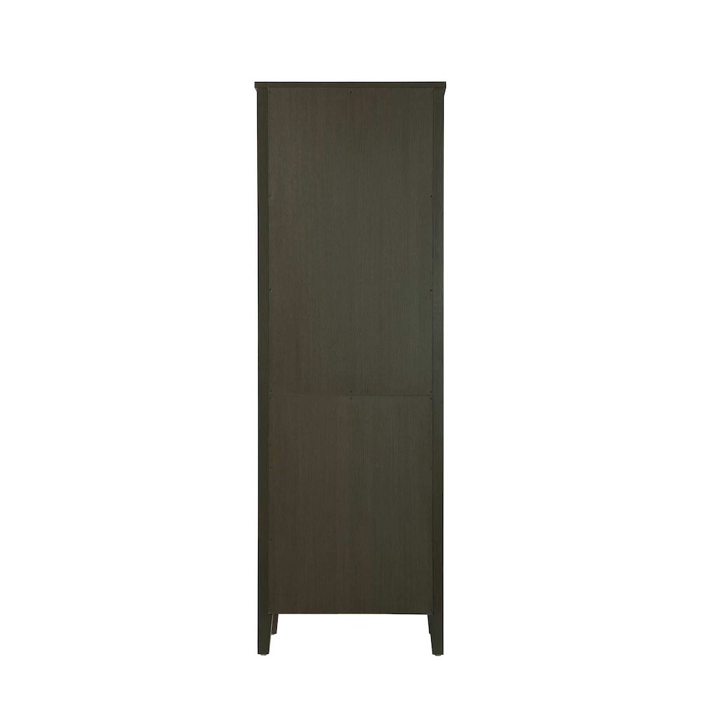 24 Inch Open Shelving Bath Storage Cabinet in Mocha Brown