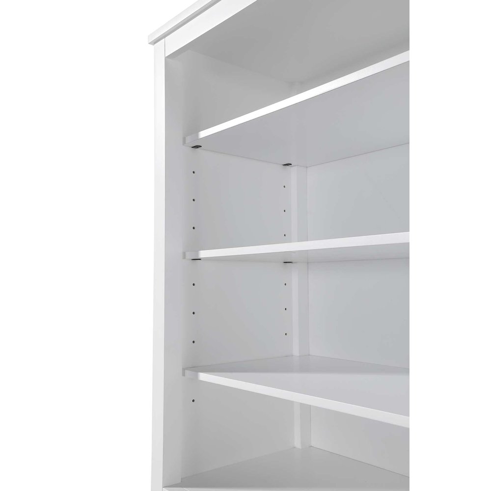 24 Inch Open Shelving Bath Storage Cabinet in White