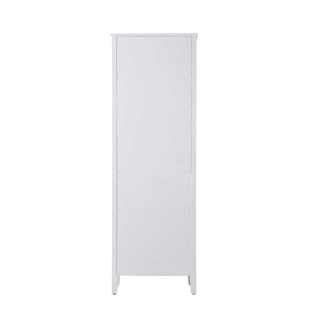 24 Inch Open Shelving Bath Storage Cabinet in White