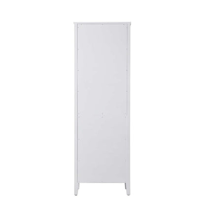 24 Inch Open Shelving Bath Storage Cabinet in White
