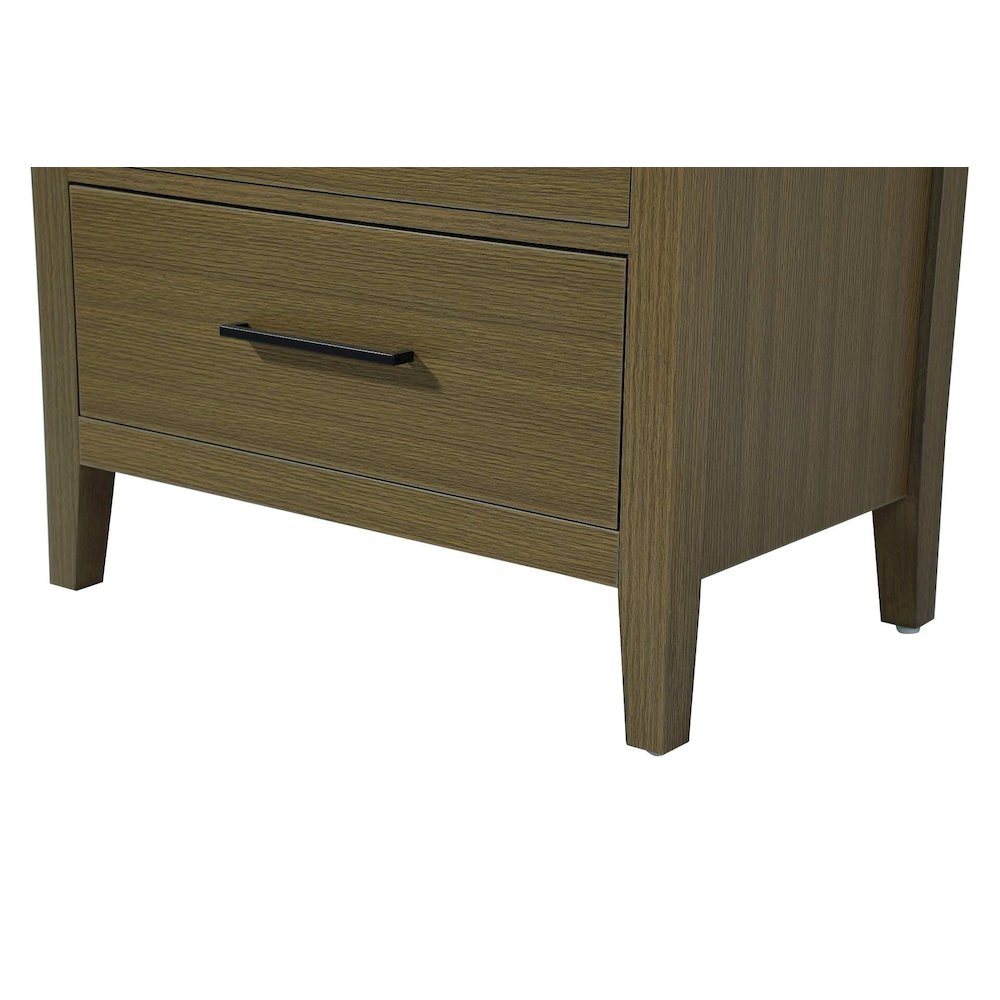 28 Inch Open Shelving Bath Storage Cabinet in Chestnut Brown