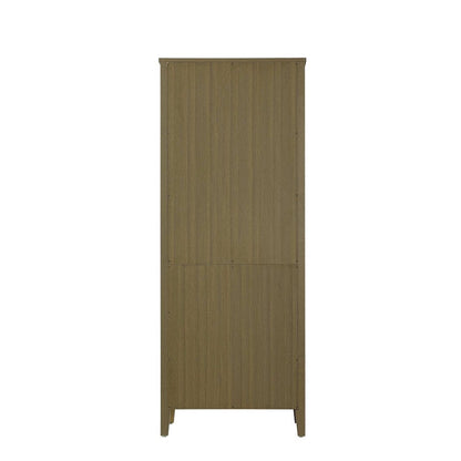 28 Inch Open Shelving Bath Storage Cabinet in Chestnut Brown