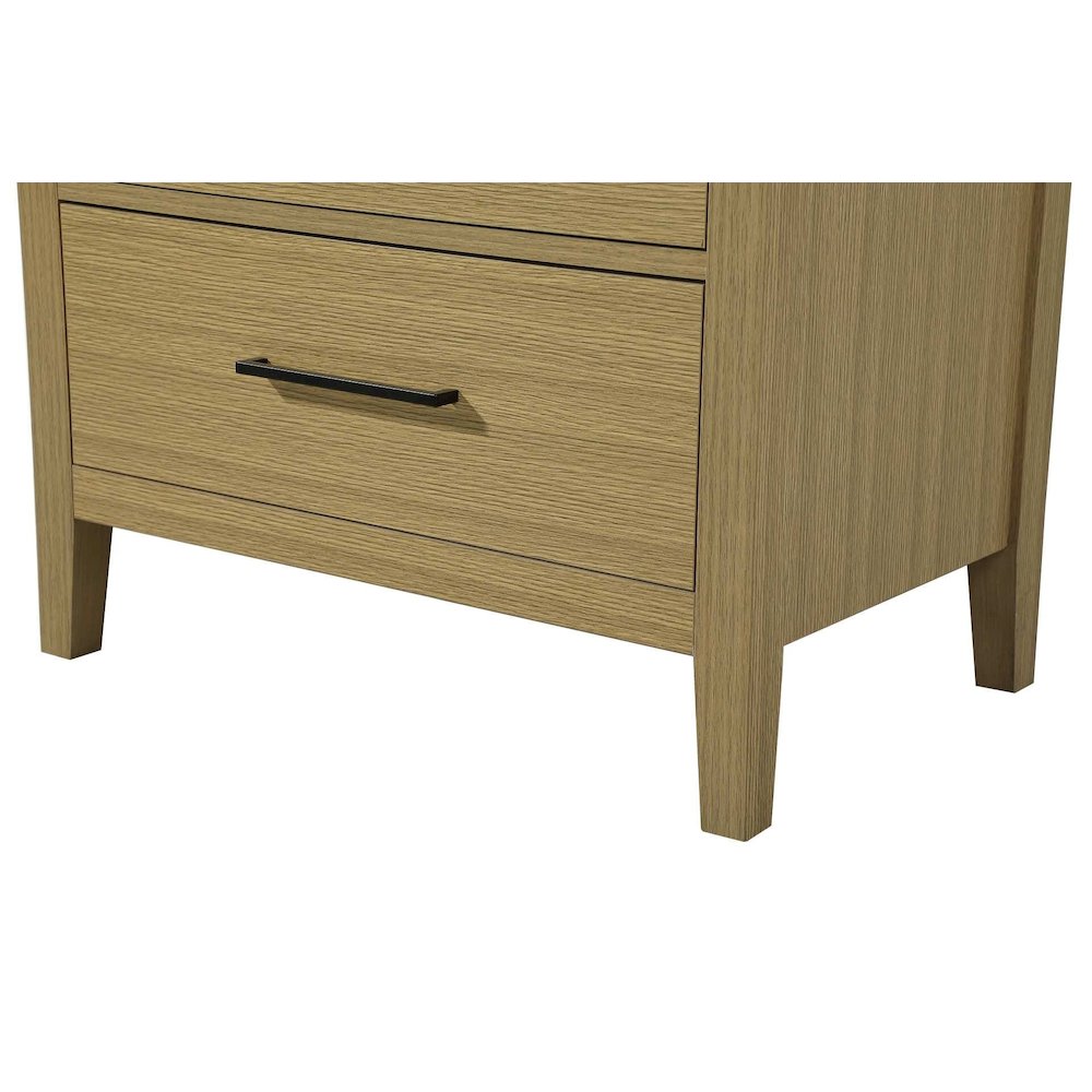 28 Inch Open Shelving Bath Storage Cabinet in Honey Brown