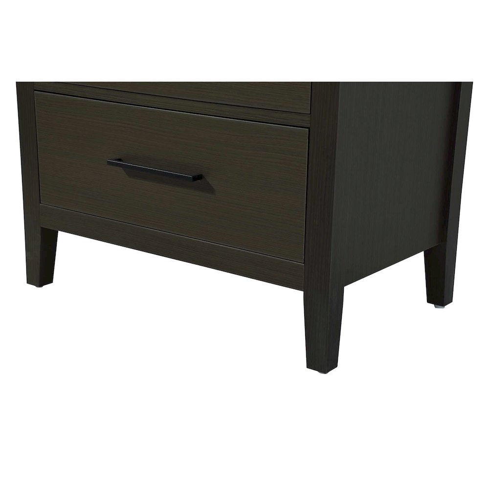 28 Inch Open Shelving Bath Storage Cabinet in Mocha Brown