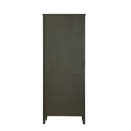 28 Inch Open Shelving Bath Storage Cabinet in Mocha Brown