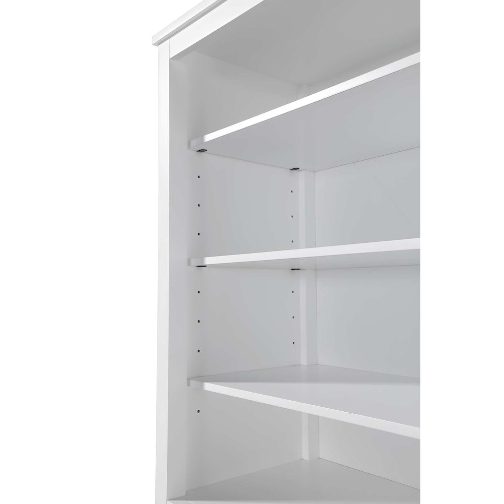 28 Inch Open Shelving Bath Storage Cabinet in White