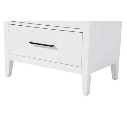 28 Inch Open Shelving Bath Storage Cabinet in White