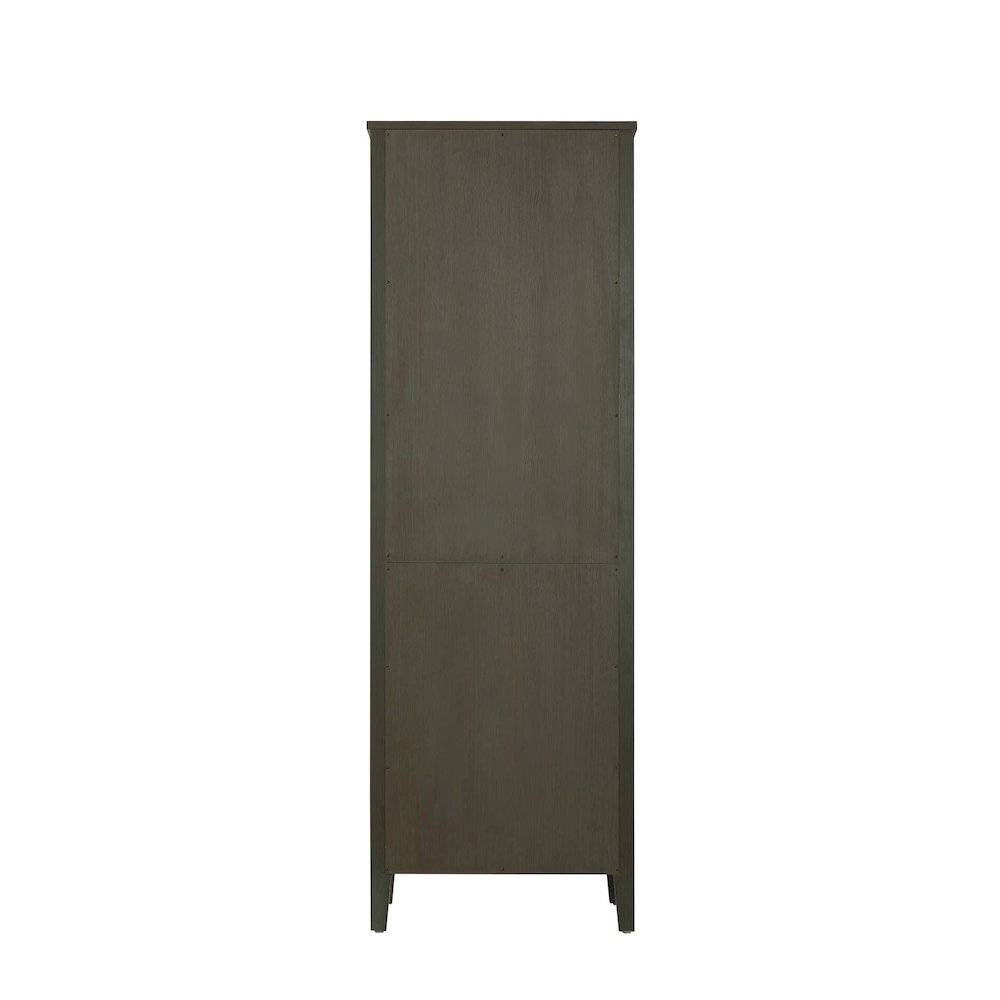 24 Inch Bath Storage Glass Cabinet in Mocha Brown