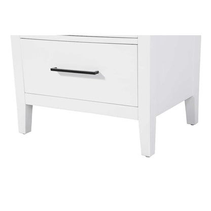 24 Inch Bath Storage Glass Cabinet in White