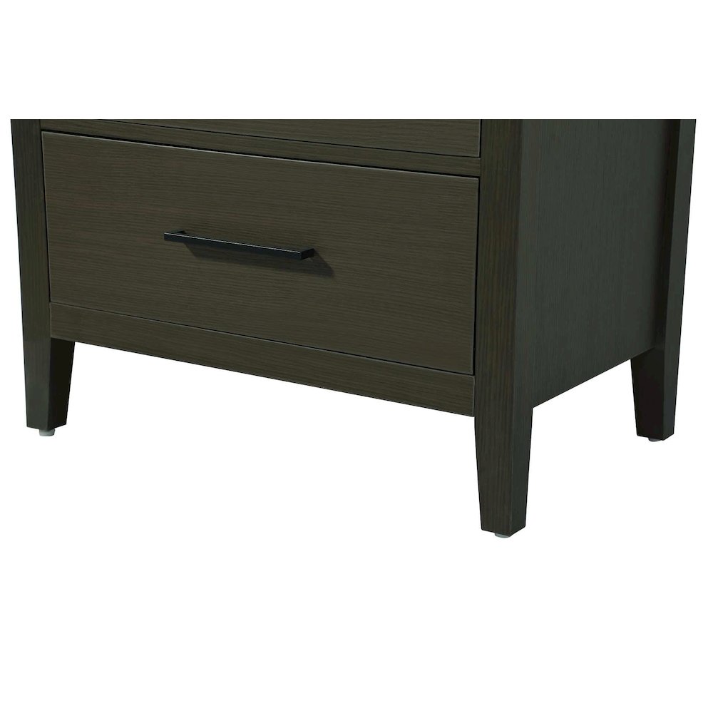 28 Inch Bath Storage Glass Cabinet in Mocha Brown