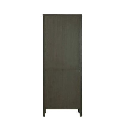 28 Inch Bath Storage Glass Cabinet in Mocha Brown
