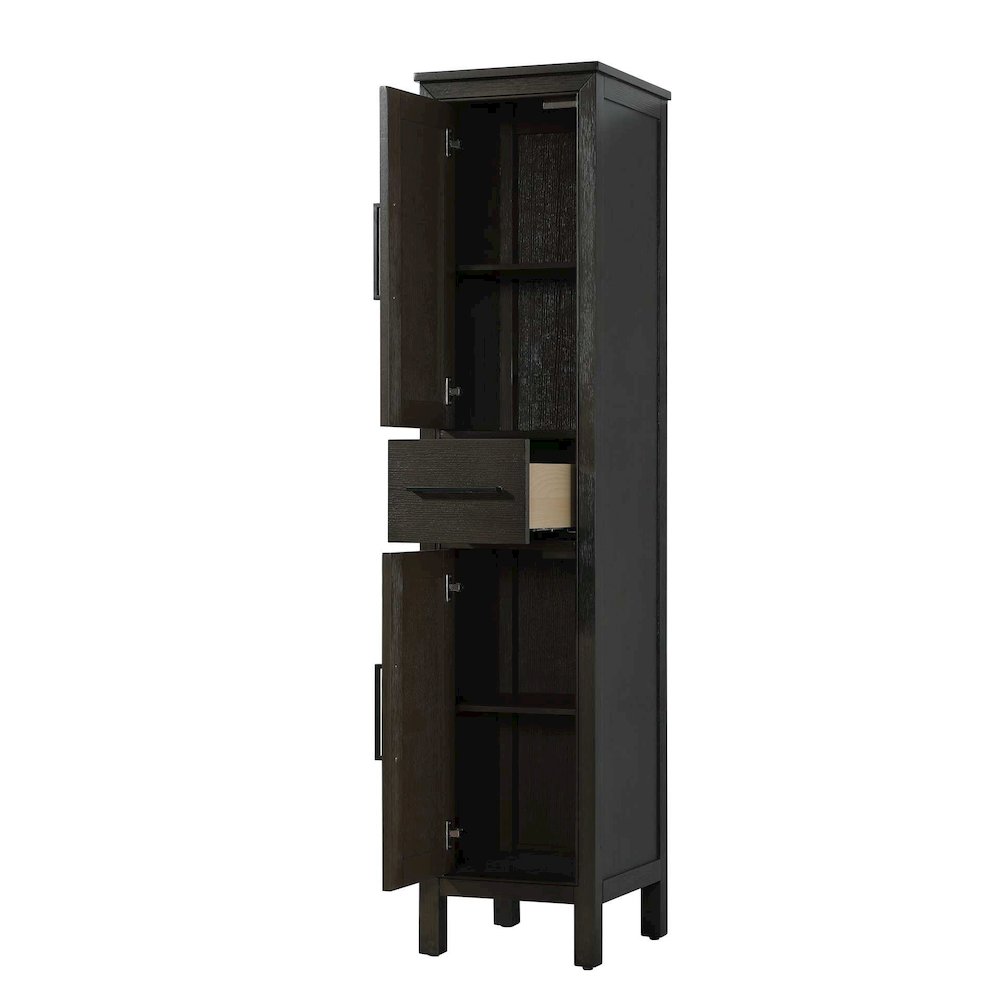 16 Inch Bath Storage Cabinet in Chocolate Oak