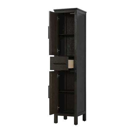 16 Inch Bath Storage Cabinet in Chocolate Oak