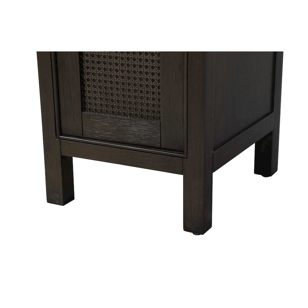 16 Inch Bath Storage Cabinet in Chocolate Oak