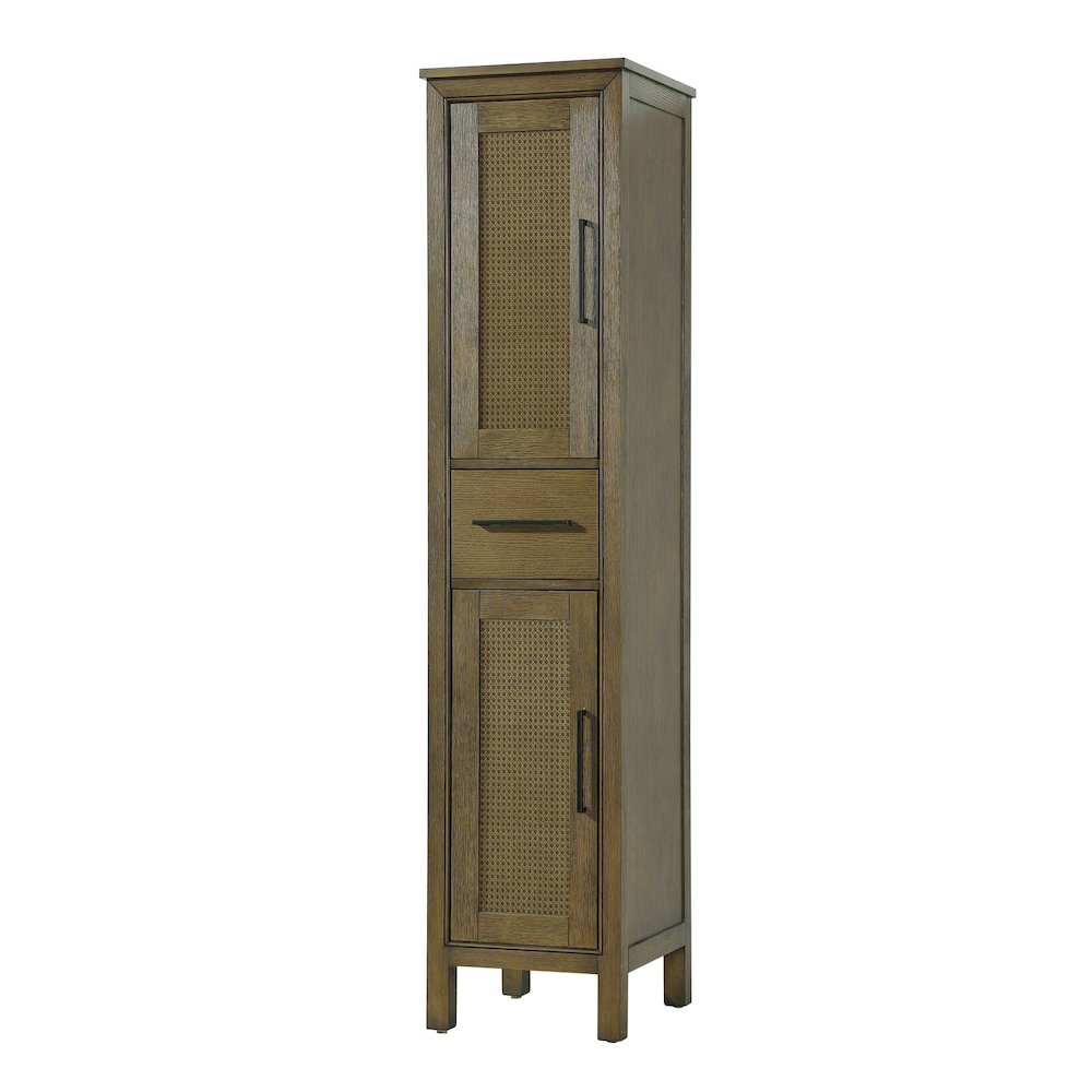 16 Inch Bath Storage Cabinet in Hazel Oak