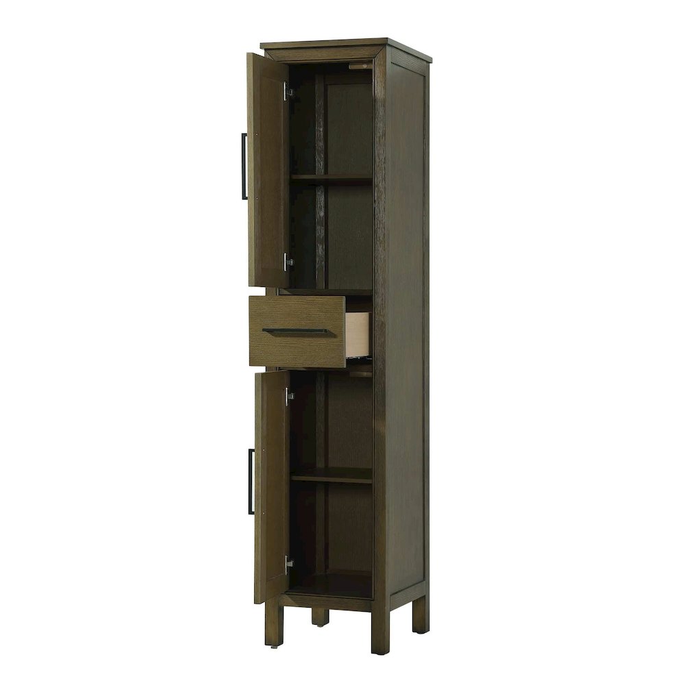 16 Inch Bath Storage Cabinet in Hazel Oak