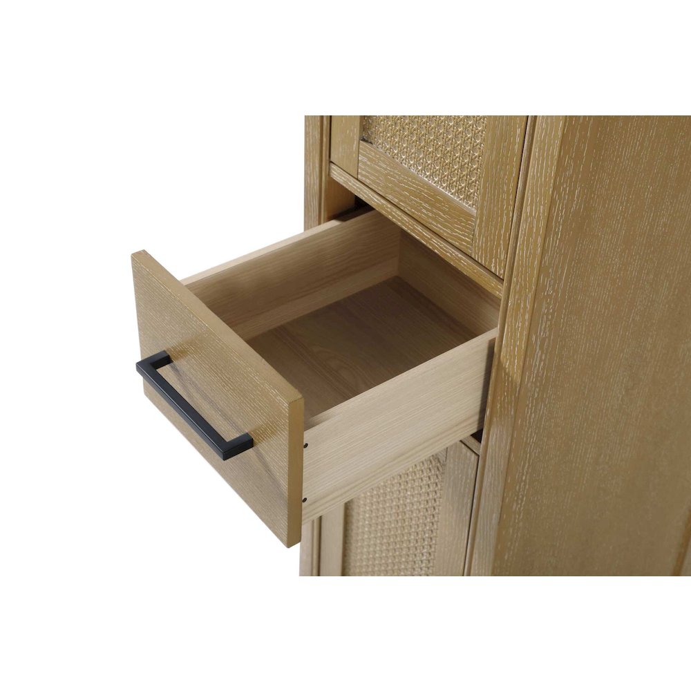 16 Inch Bath Storage Cabinet in Linen Oak