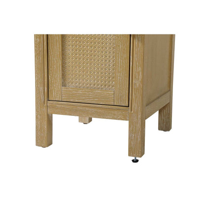 16 Inch Bath Storage Cabinet in Linen Oak
