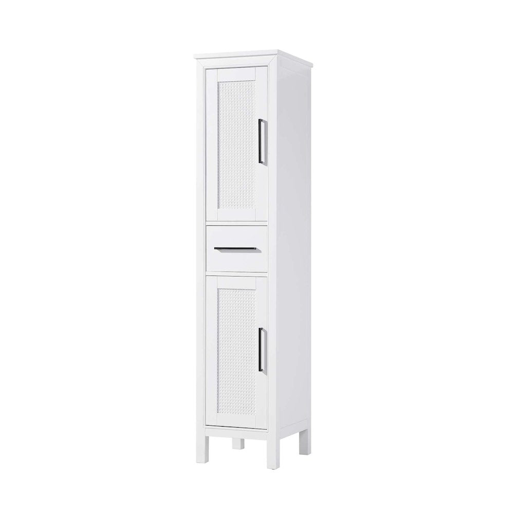 16 Inch Bath Storage Cabinet in White