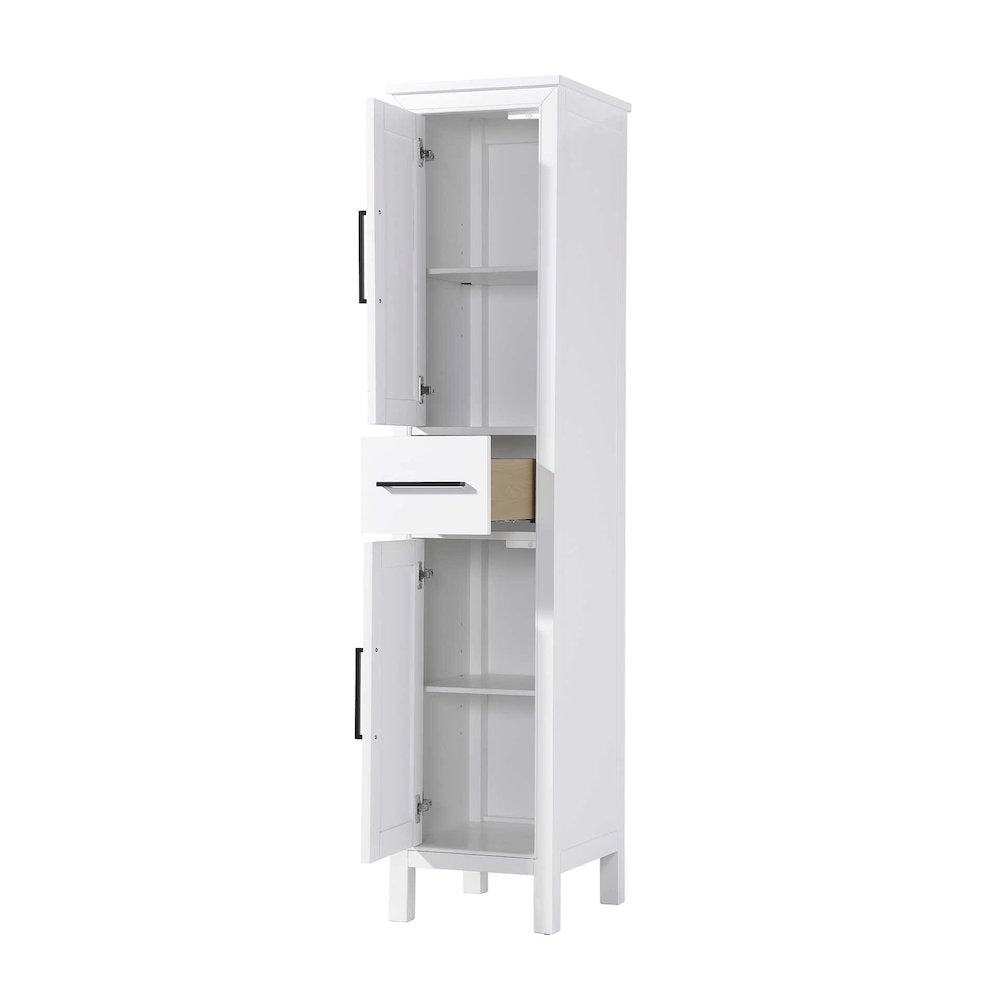 16 Inch Bath Storage Cabinet in White