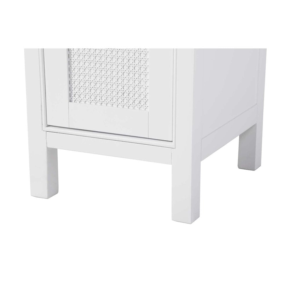 16 Inch Bath Storage Cabinet in White