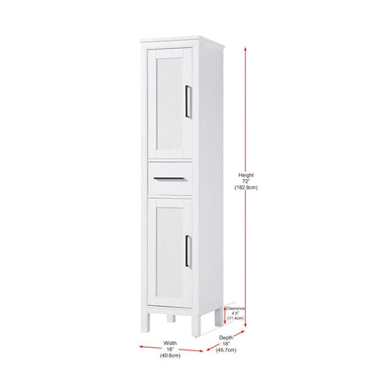 16 Inch Bath Storage Cabinet in White