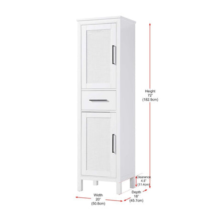 20 Inch Bath Storage Cabinet in White