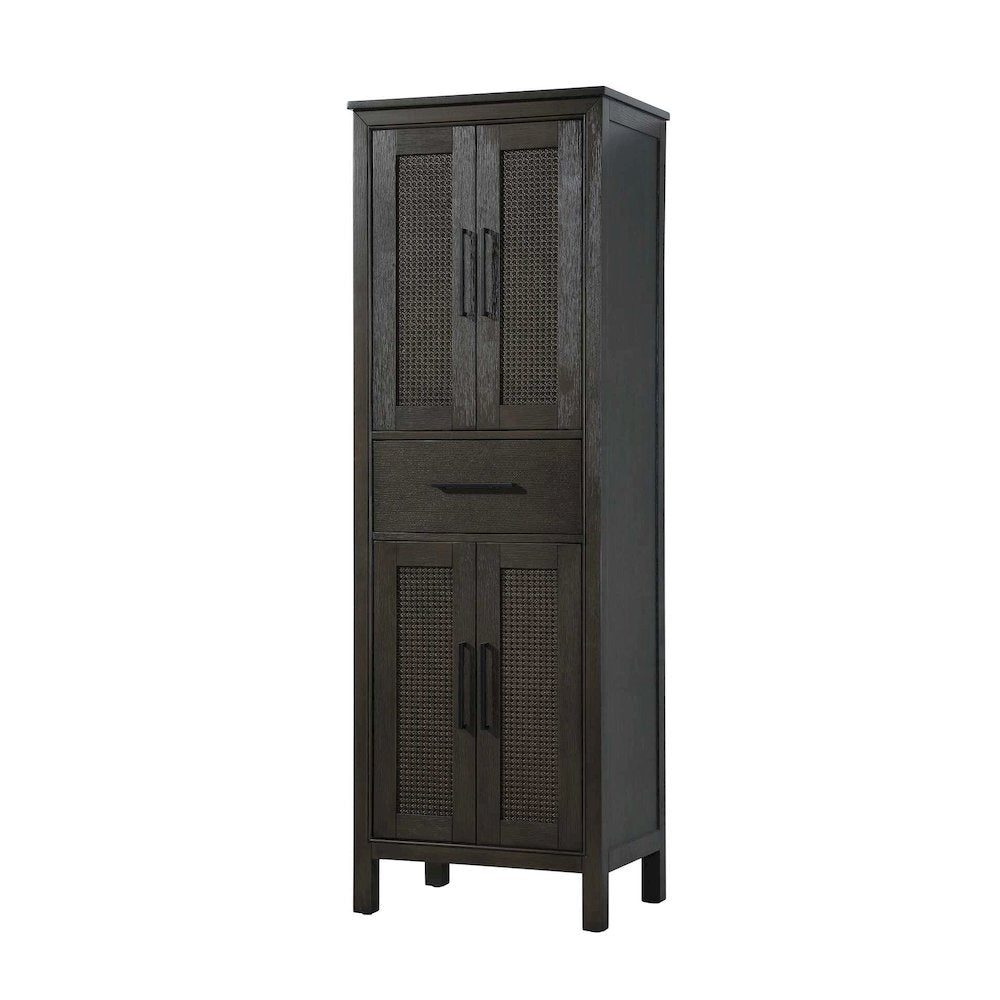 24 Inch Bath Storage Cabinet in Chocolate Oak
