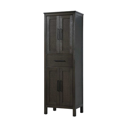 24 Inch Bath Storage Cabinet in Chocolate Oak
