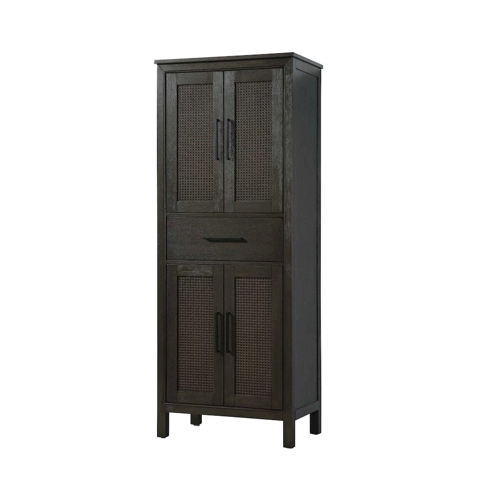 28 Inch Bath Storage Cabinet in Chocolate Oak