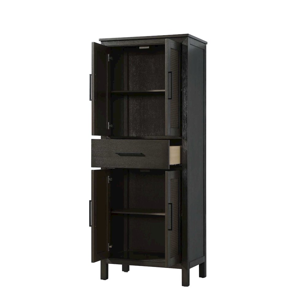 28 Inch Bath Storage Cabinet in Chocolate Oak