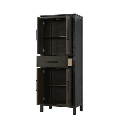 28 Inch Bath Storage Cabinet in Chocolate Oak