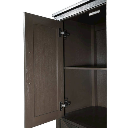 28 Inch Bath Storage Cabinet in Chocolate Oak