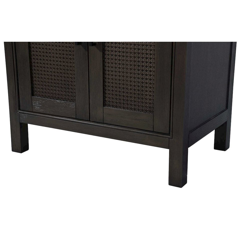 28 Inch Bath Storage Cabinet in Chocolate Oak