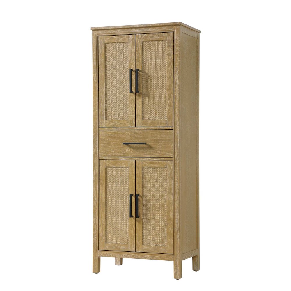 28 Inch Bath Storage Cabinet in Linen Oak